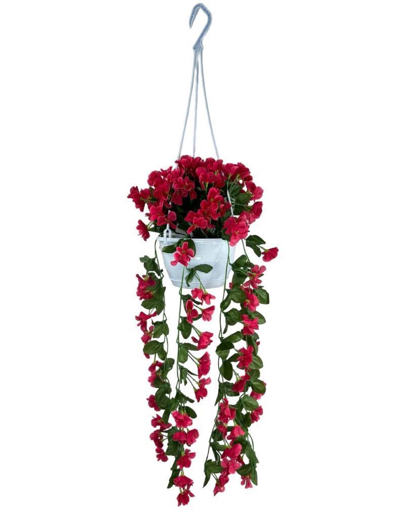 Yapay Çiçek Sarkan Menekşe Fuşya Begonvil Sarkaç Askılı Saksıda Balkon Çiçeği Çiçek Sepeti