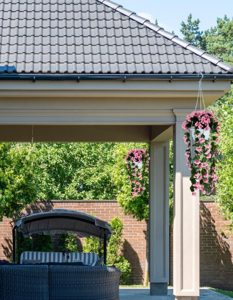 Yapay Çiçek Sarkan Menekşe Pembe Begonvil Sarkaç Askılı Saksıda Balkon Çiçeği Çiçek Sepeti