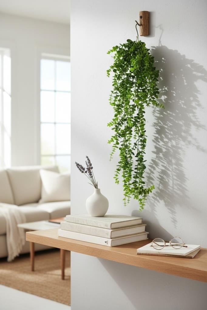 Yapay Çiçek Sarkan Okaliptus Şimşir Yapay Sarmaşık Sarkan Çiçek 90cm