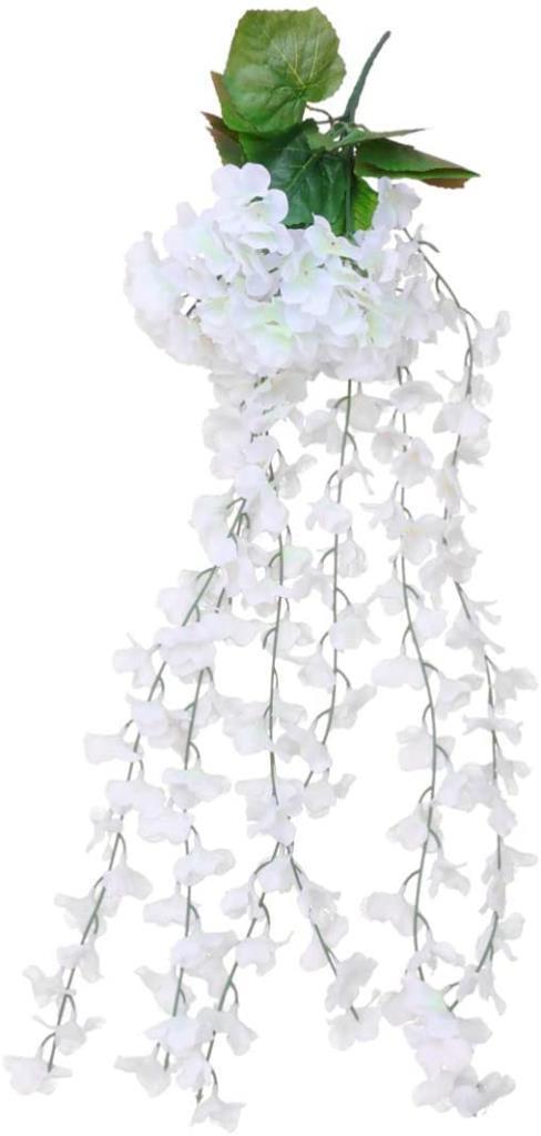 Yapay Çiçek Sarkan Ortanca Çiçeği 60 cm BEYAZ