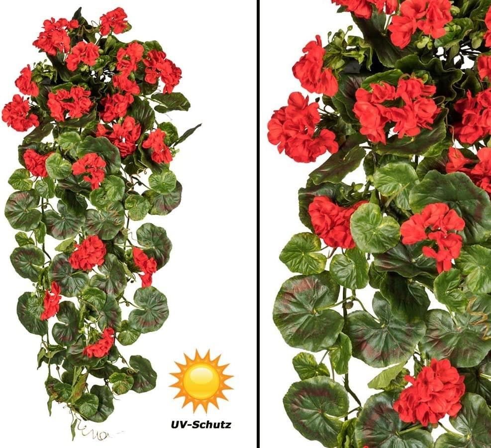 Yapay Çiçek Sarkan Sardunya 80cm 1. Kalite Kırmızı