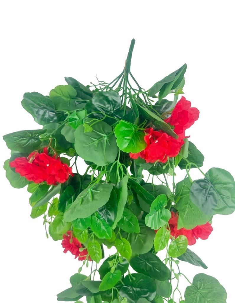 Yapay Çiçek Sarkan Sardunya 80cm Canlı Kırmızı