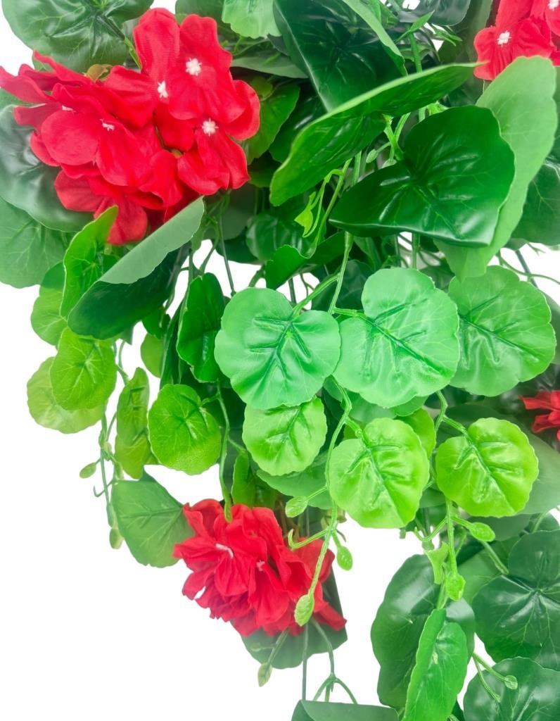 Yapay Çiçek Sarkan Sardunya 80cm Canlı Kırmızı