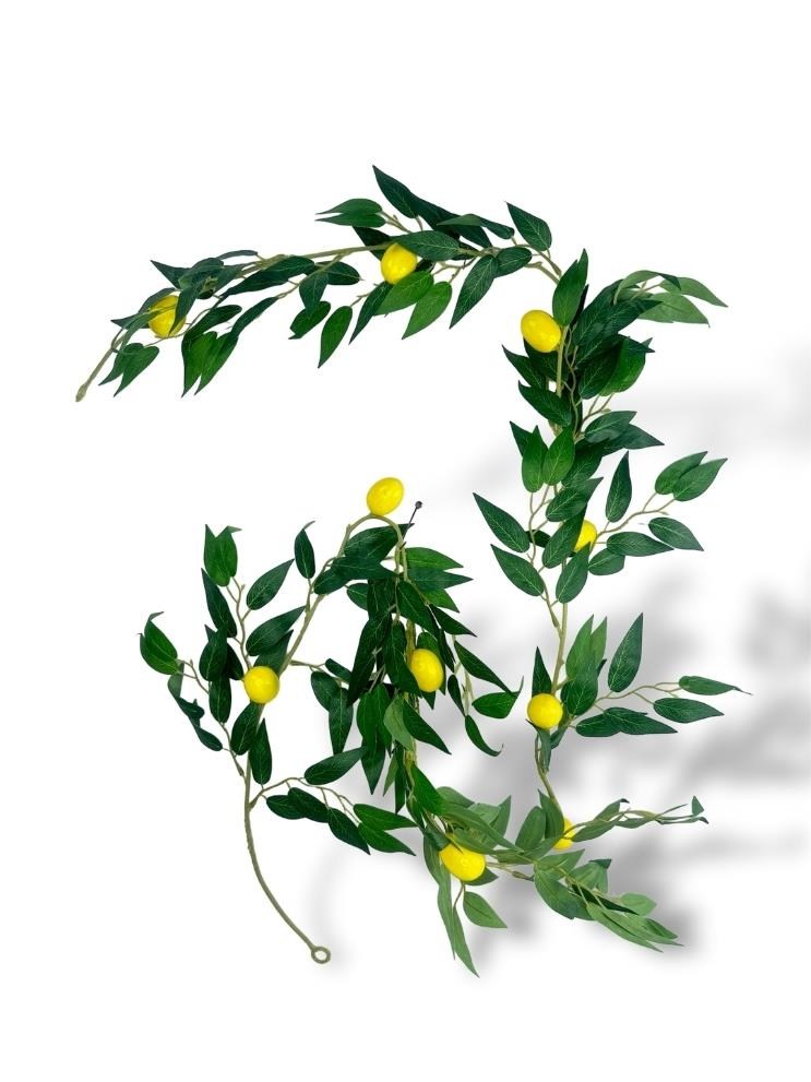 Yapay Çiçek Sarkan Ve Dolanan Limonlu Sögüt Sarmaşık Doğalgaz Borusu Kapatıcı Yapay Sarmaşık 180cm