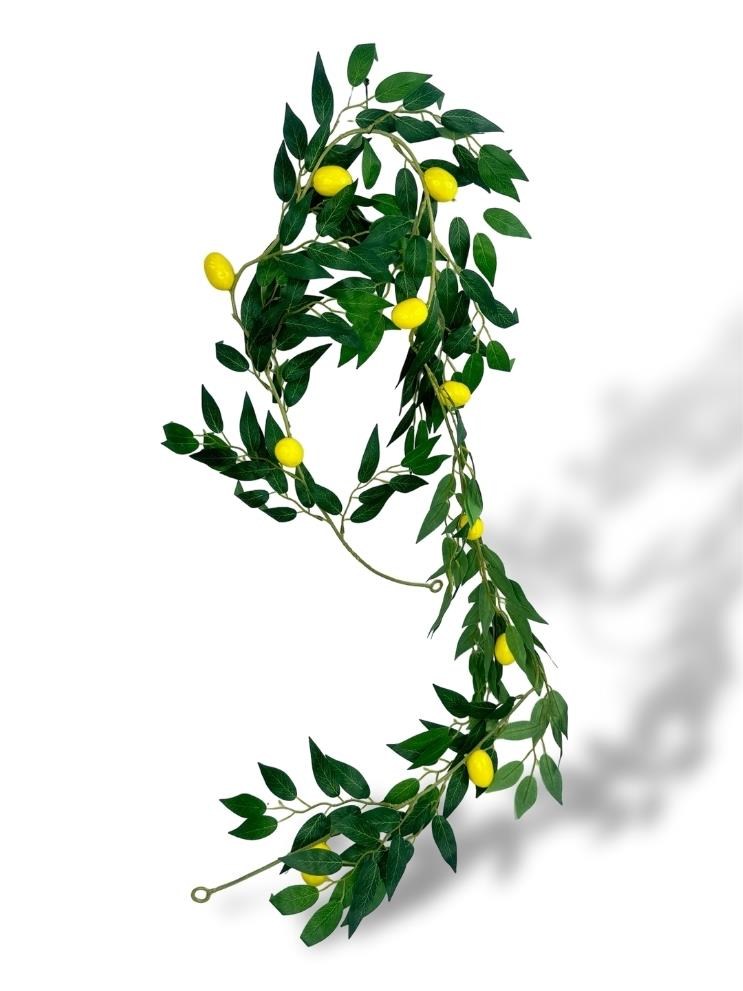 Yapay Çiçek Sarkan Ve Dolanan Limonlu Sögüt Sarmaşık Doğalgaz Borusu Kapatıcı Yapay Sarmaşık 180cm