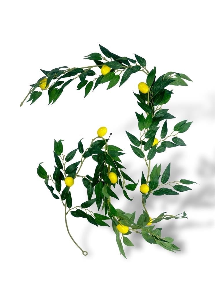 Yapay Çiçek Sarkan Ve Dolanan Limonlu Sögüt Sarmaşık Doğalgaz Borusu Kapatıcı Yapay Sarmaşık 180cm