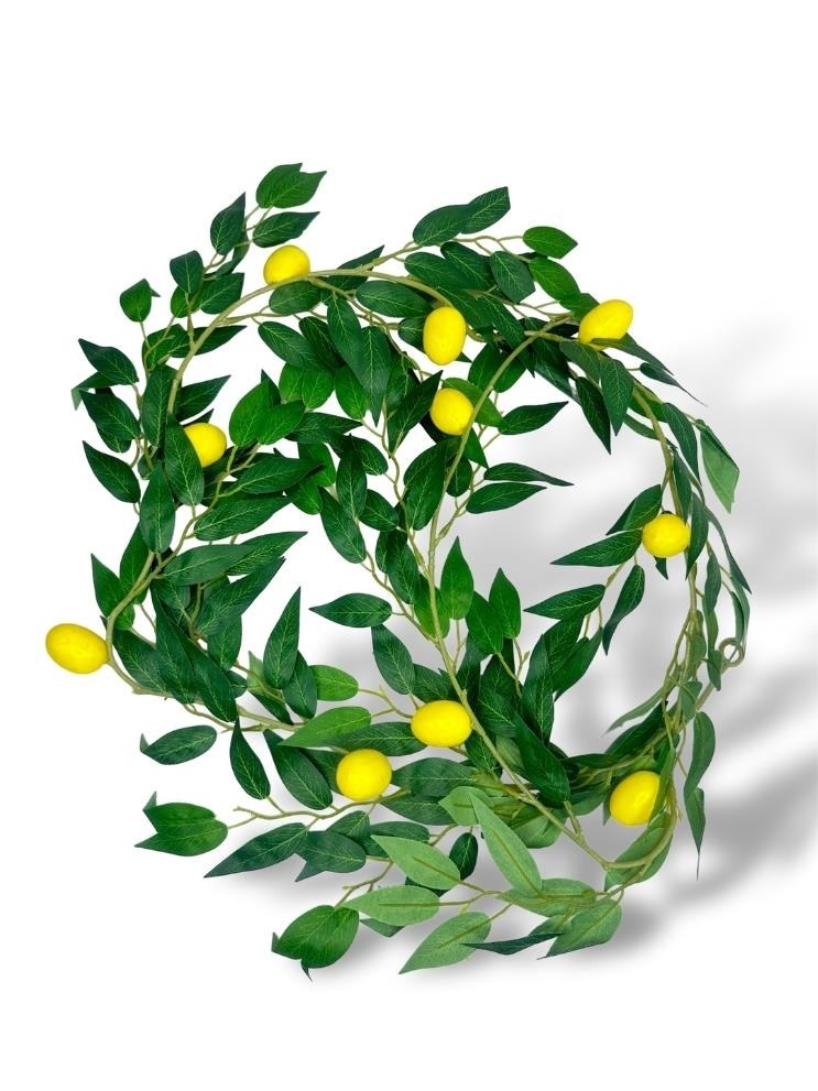 Yapay Çiçek Sarkan Ve Dolanan Limonlu Sögüt Sarmaşık Doğalgaz Borusu Kapatıcı Yapay Sarmaşık 180cm