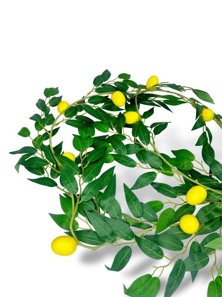 Yapay Çiçek Sarkan Ve Dolanan Limonlu Sögüt Sarmaşık Doğalgaz Borusu Kapatıcı Yapay Sarmaşık 180cm