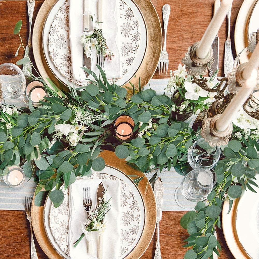 Yapay Çiçek Sarkan Ve Dolanan Okaliptus lu Söğüt Yaprağı Yapay Sarmaşık