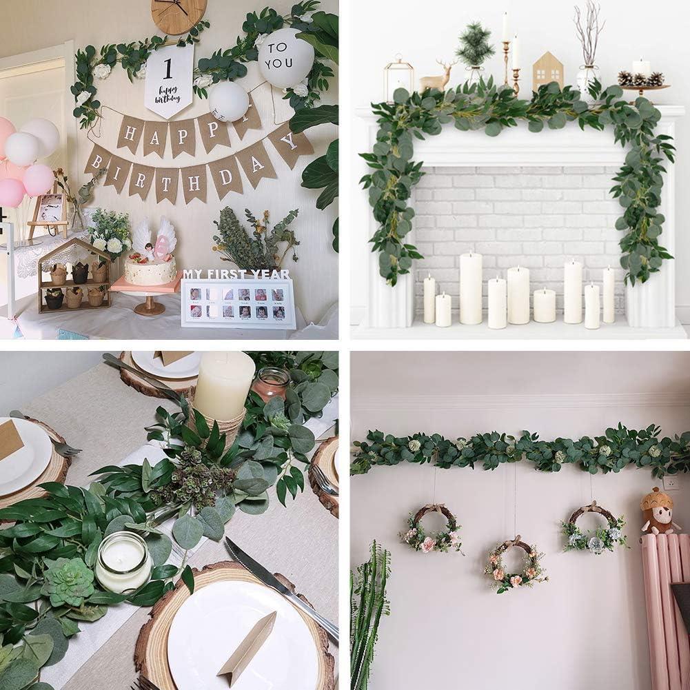 Yapay Çiçek Sarkan Ve Dolanan Okaliptus lu Söğüt Yaprağı Yapay Sarmaşık