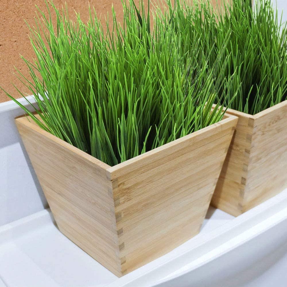 Yapay Çiçek Saz Demet 10 ADET Garnitür Yeşil Aradal Dekoratif Yapay Bitki