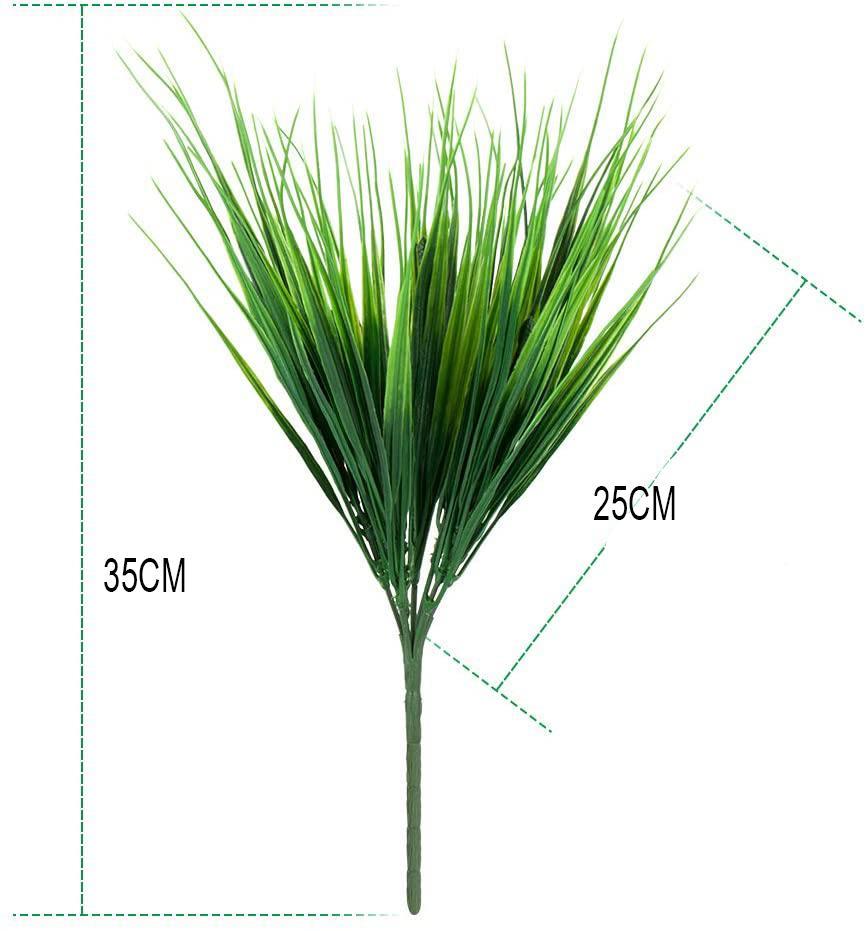 Yapay Çiçek Saz Demet 10 ADET Garnitür Yeşil Aradal Dekoratif Yapay Bitki