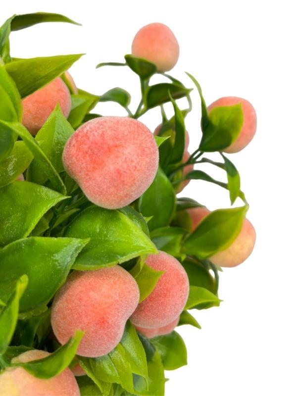 Yapay Çiçek Şeftali Ağacı Siyah Saksıda Şeftali 30cm 