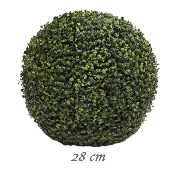 Yapay Çiçek Şimşir Top 28 CM Yeşil Top Ağaç Çiçeği 