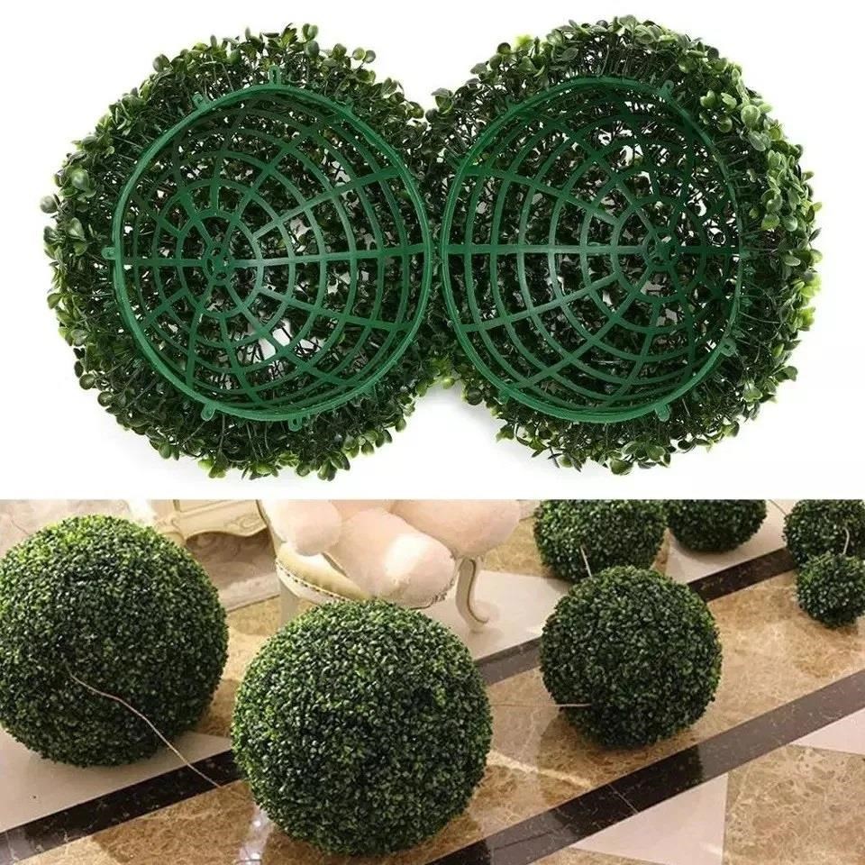 Yapay Çiçek Şimşir Top 45CM Yeşil Top Koyu Yeşil