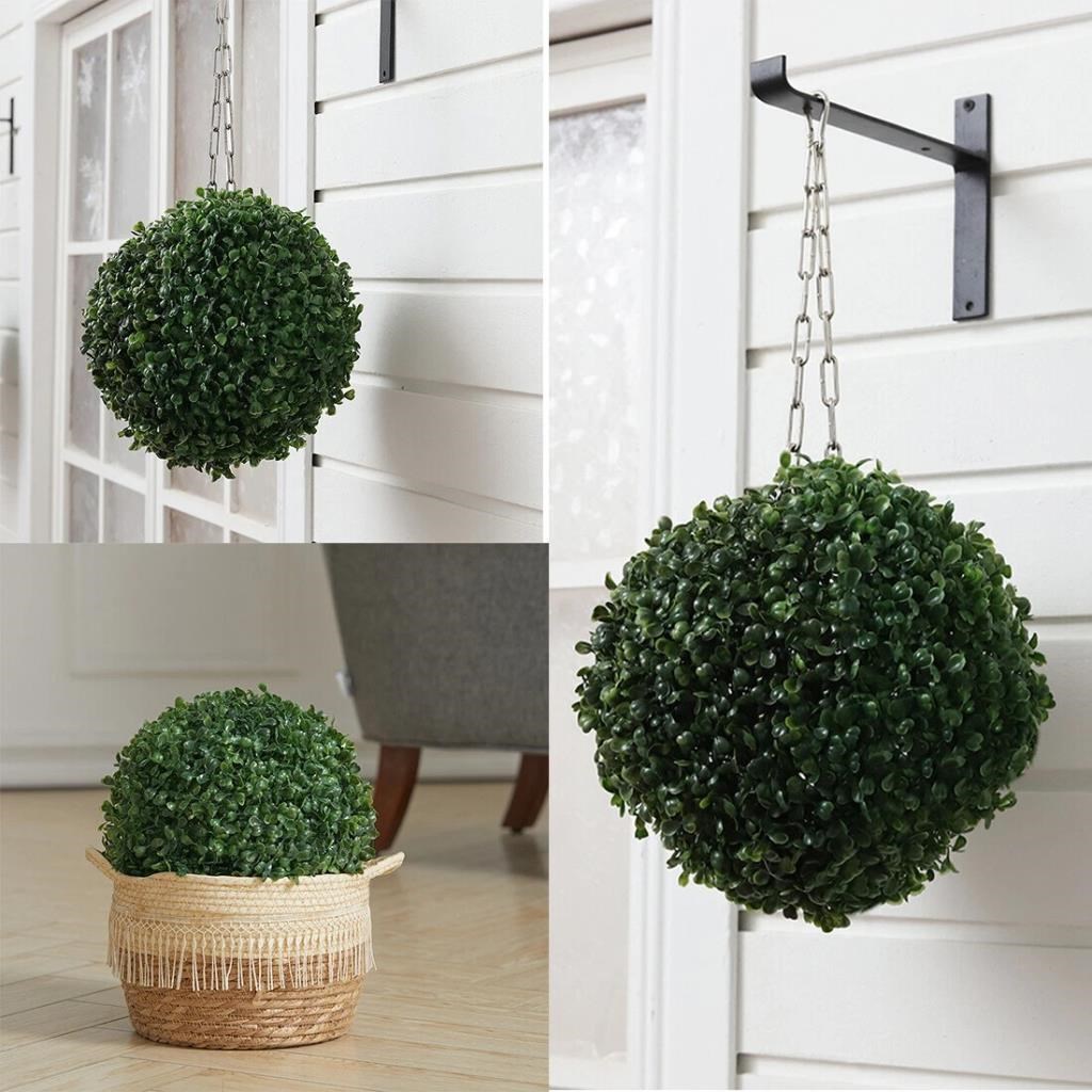 Yapay Çiçek Şimşir Top 45CM Yeşil Top Koyu Yeşil