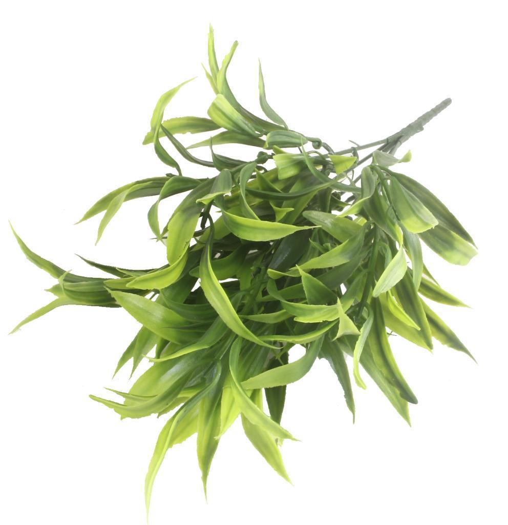 Yapay Çiçek Sivri Yapraklı Şimşir Demet Garnitür Yeşil Aradal Dekoratif Yapay Bitki