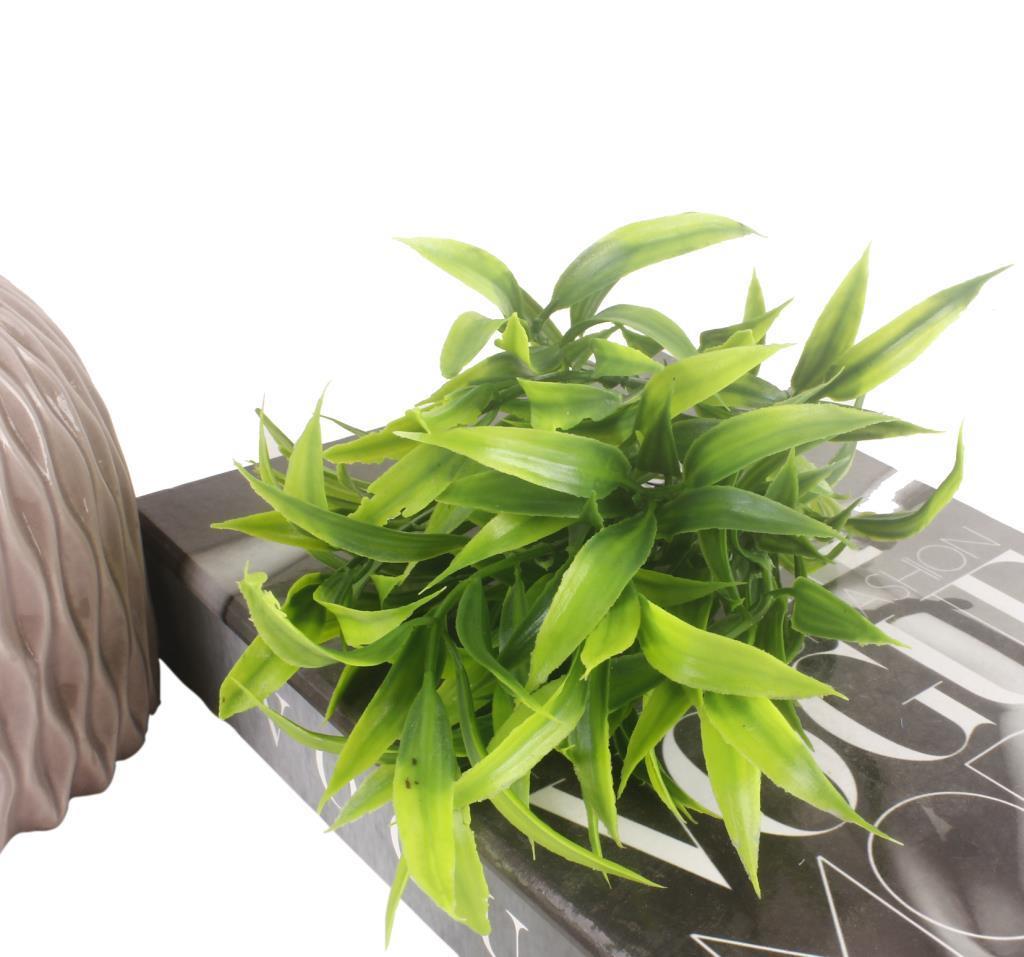 Yapay Çiçek Sivri Yapraklı Şimşir Demet Garnitür Yeşil Aradal Dekoratif Yapay Bitki