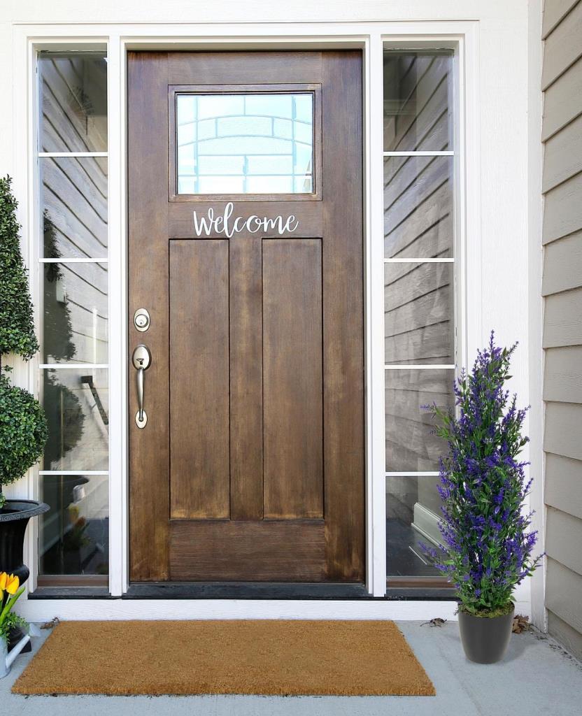 Yapay Çiçek Siyah Saksıda Mor Lavanta Ağacı 55cm