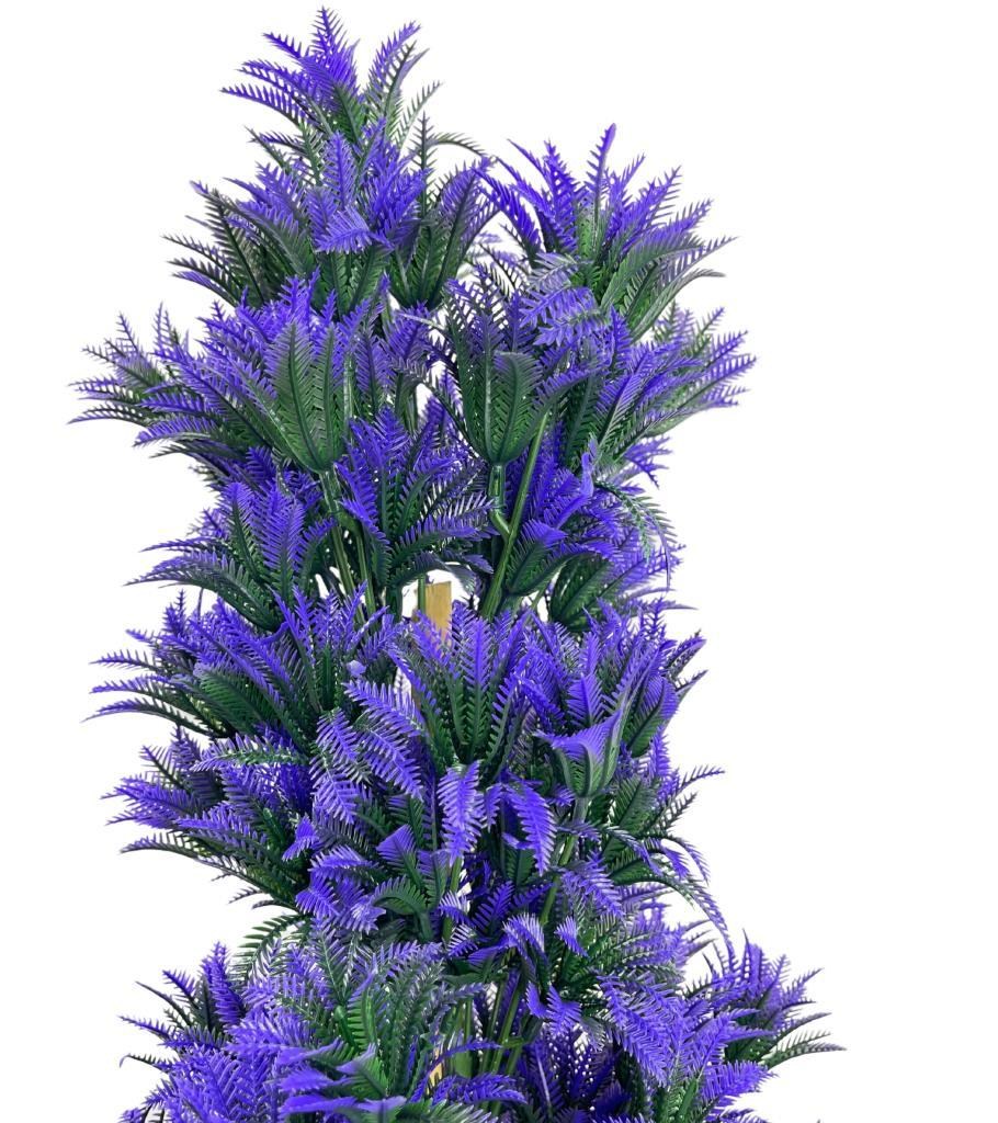 Yapay Çiçek Siyah Saksıda Mor Sıkas Ağacı 55cm