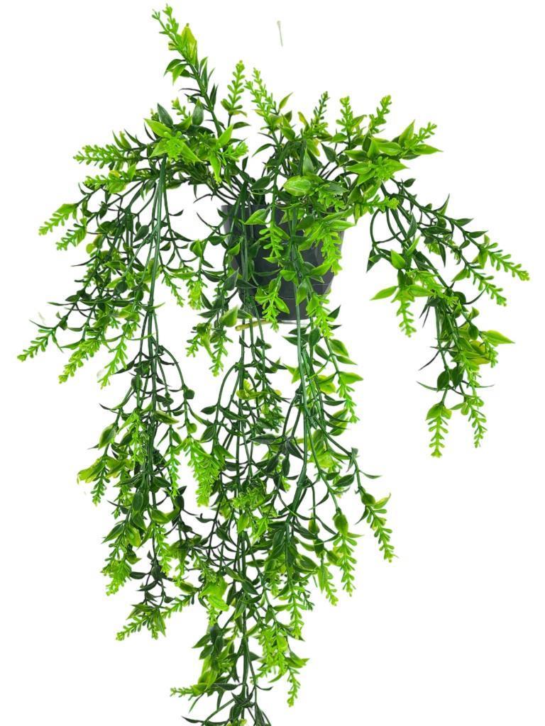 Yapay Çiçek Siyah Saksıda Sarkan ty60 Yeşil Bitki Yapay Sarmaşık 60cm