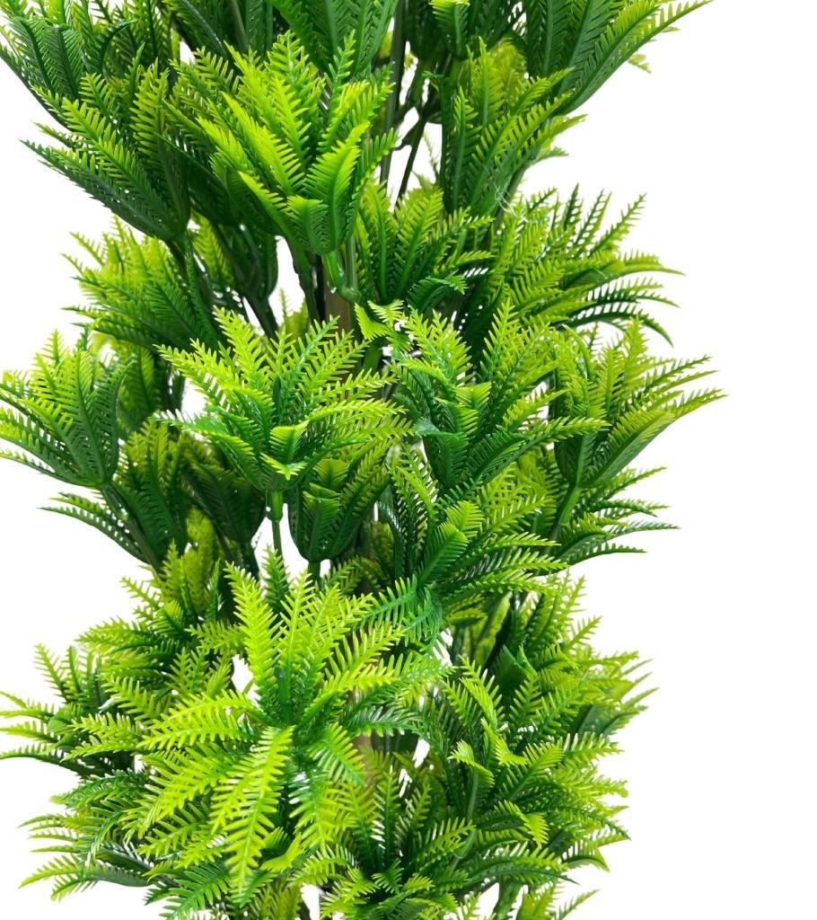 Yapay Çiçek Siyah Saksıda Yeşil Sıkas Ağacı 55cm