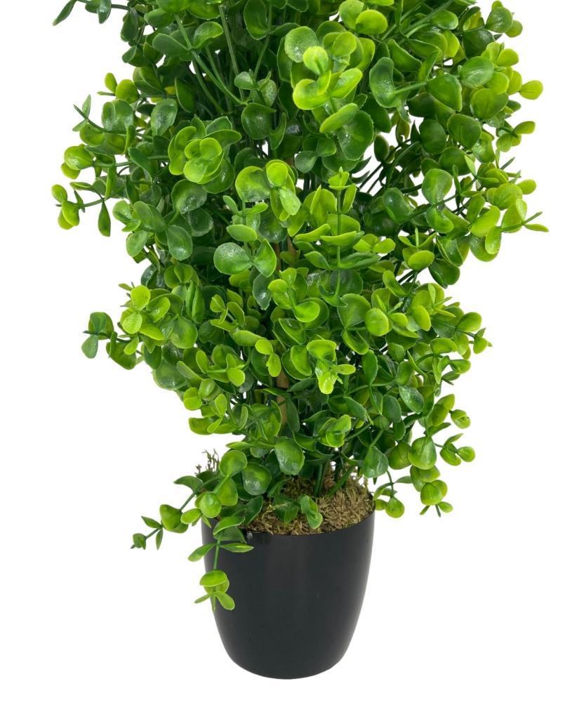 Yapay Çiçek Siyah Saksıda Yeşil Şimşir Ağacı 50cm