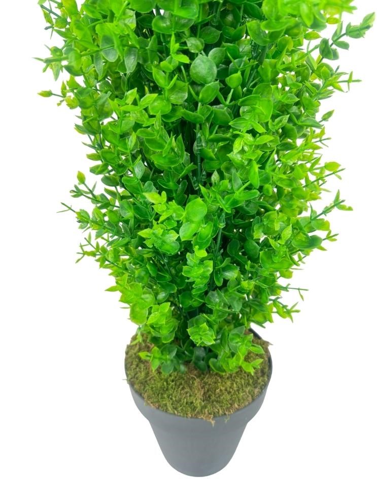 Yapay Çiçek Siyah Saksıda Yeşil Şimşir Ağacı 70*30cm