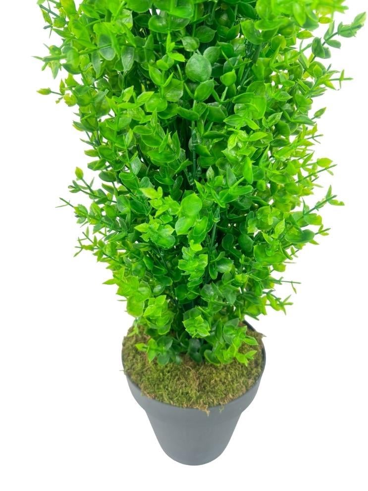 Yapay Çiçek Siyah Saksıda Yeşil Şimşir Ağacı 70*30cm