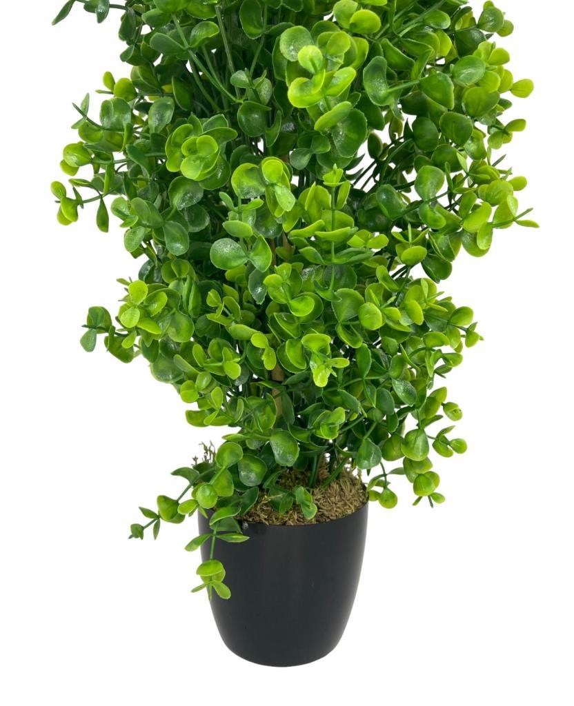 Yapay Çiçek Siyah Saksıda Yeşil Şimşir Ağacı 50cm