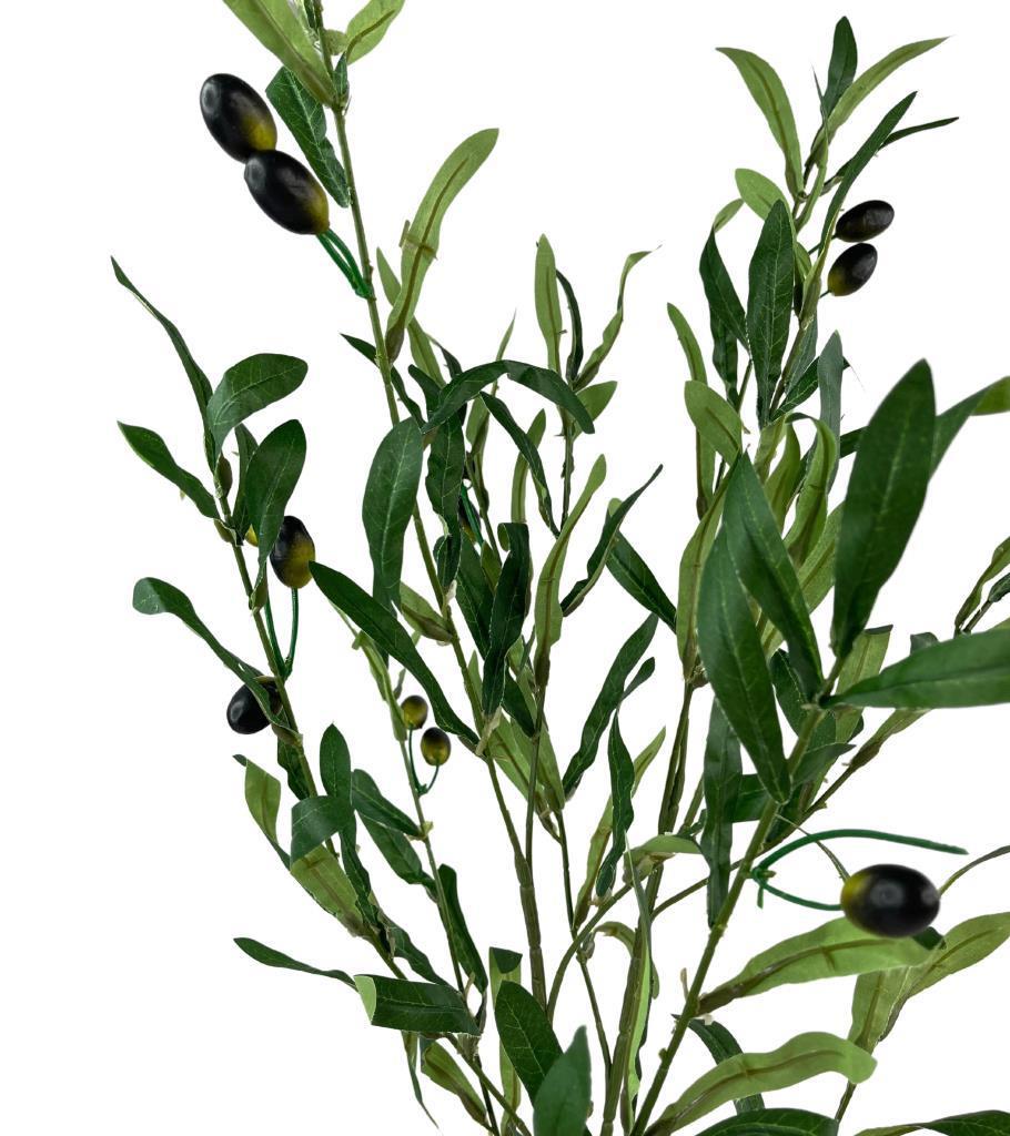 Yapay Çiçek Siyah Saksıda Zeytin Dalı 60cm 