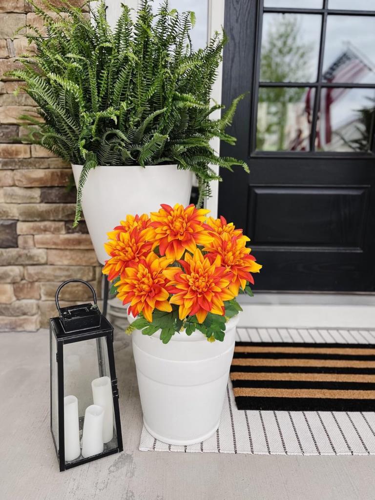 Yapay Çiçek Somon 7li Yıldız Çiçeği Demeti 40*30cm