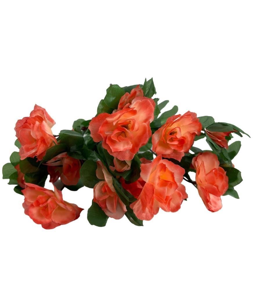 Yapay Çiçek Somon Açelya Demeti 7 Dallı 33*20cm