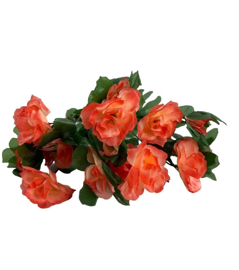 Yapay Çiçek Somon Açelya Demeti 7 Dallı 33*20cm