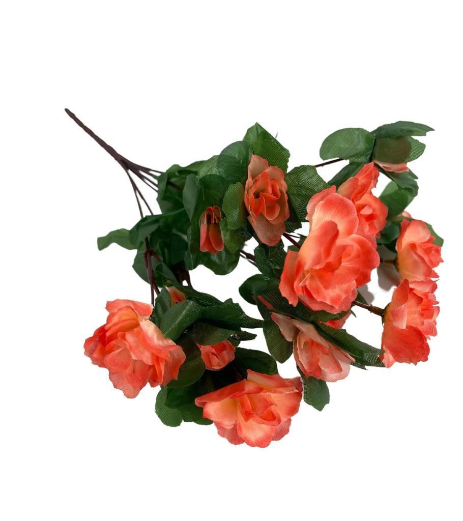 Yapay Çiçek Somon Açelya Demeti 7 Dallı 33*20cm