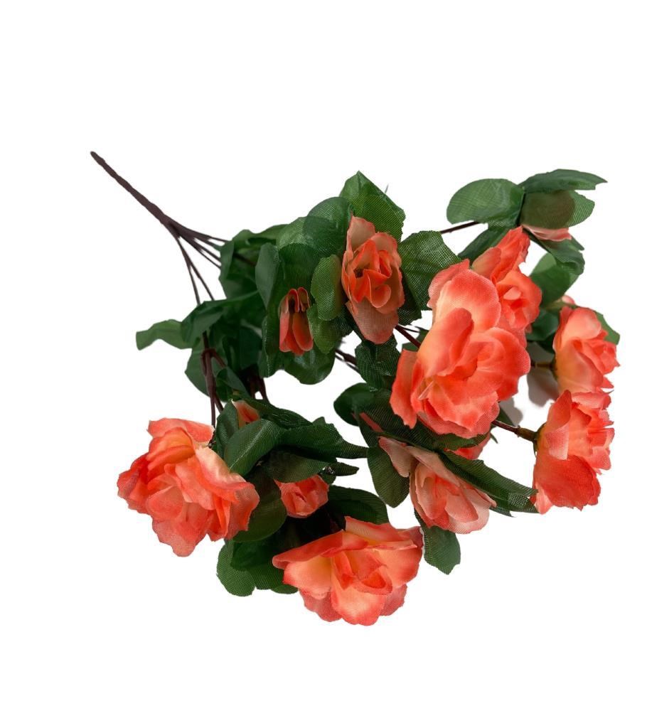 Yapay Çiçek Somon Açelya Demeti 7 Dallı 33*20cm