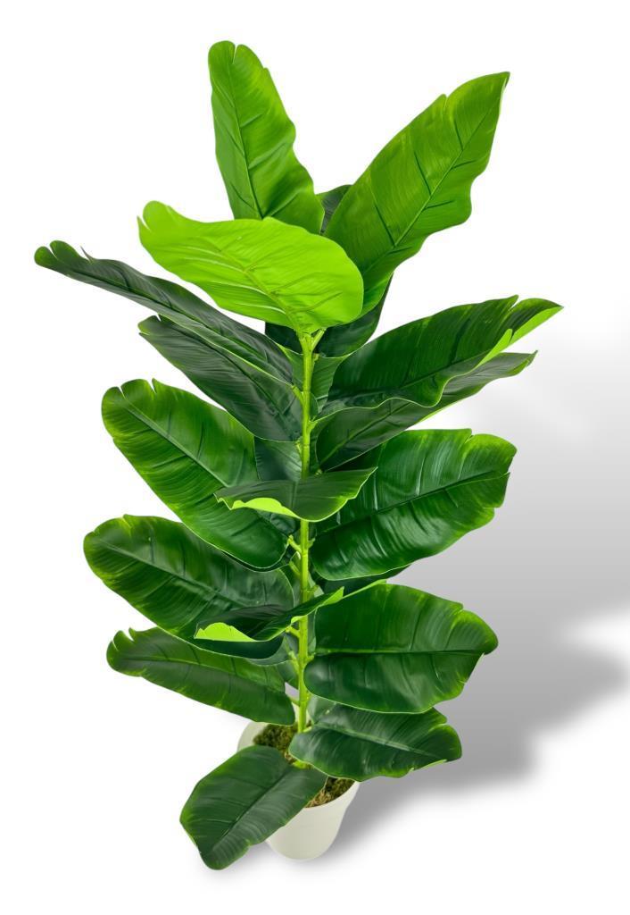 Yapay Çiçek Starliçe 80cm 23 Yapraklı Salon Çiçeği Beyaz Saksılı Yapay Bitki