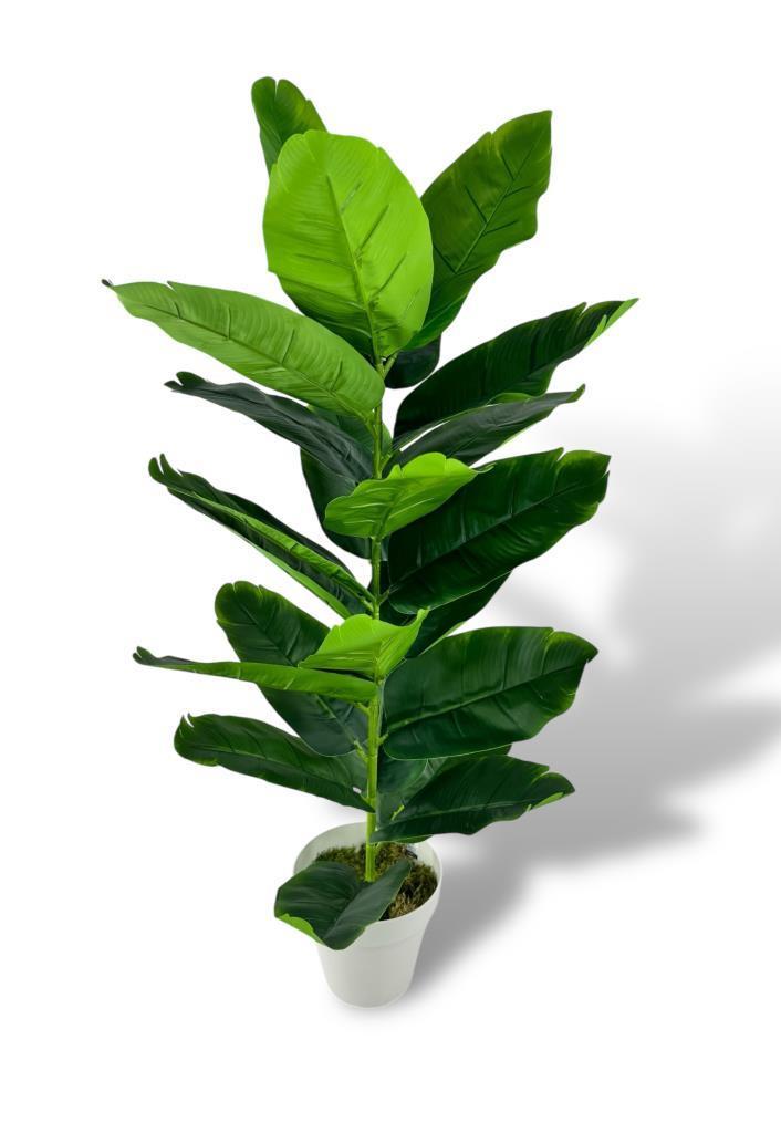 Yapay Çiçek Starliçe 80cm 23 Yapraklı Salon Çiçeği Beyaz Saksılı Yapay Bitki