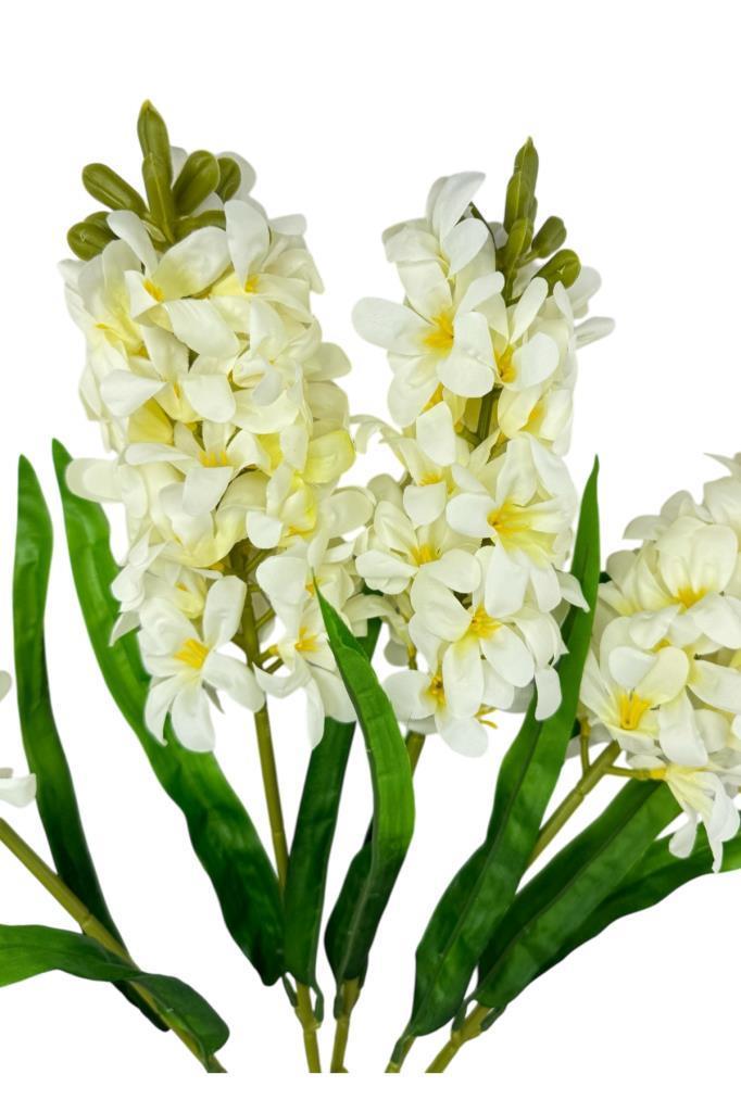 Yapay Çiçek Sümbül Demeti Beyaz 55*40cm 1.Kalite