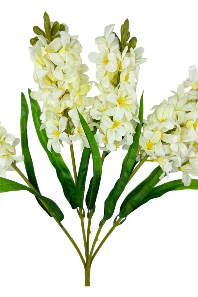 Yapay Çiçek Sümbül Demeti Beyaz 55*40cm 1.Kalite