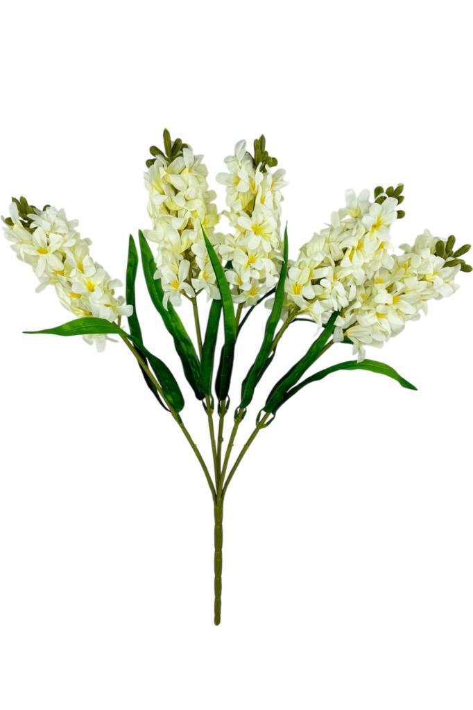 Yapay Çiçek Sümbül Demeti Beyaz 55*40cm 1.Kalite