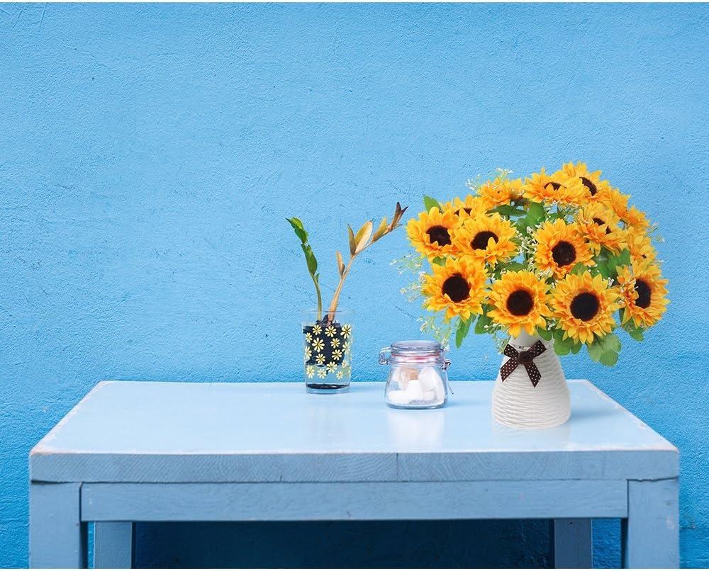 Yapay Çiçek Sunflower Ay Çiçeği Büyük Demet 12 Dallı 50cm
