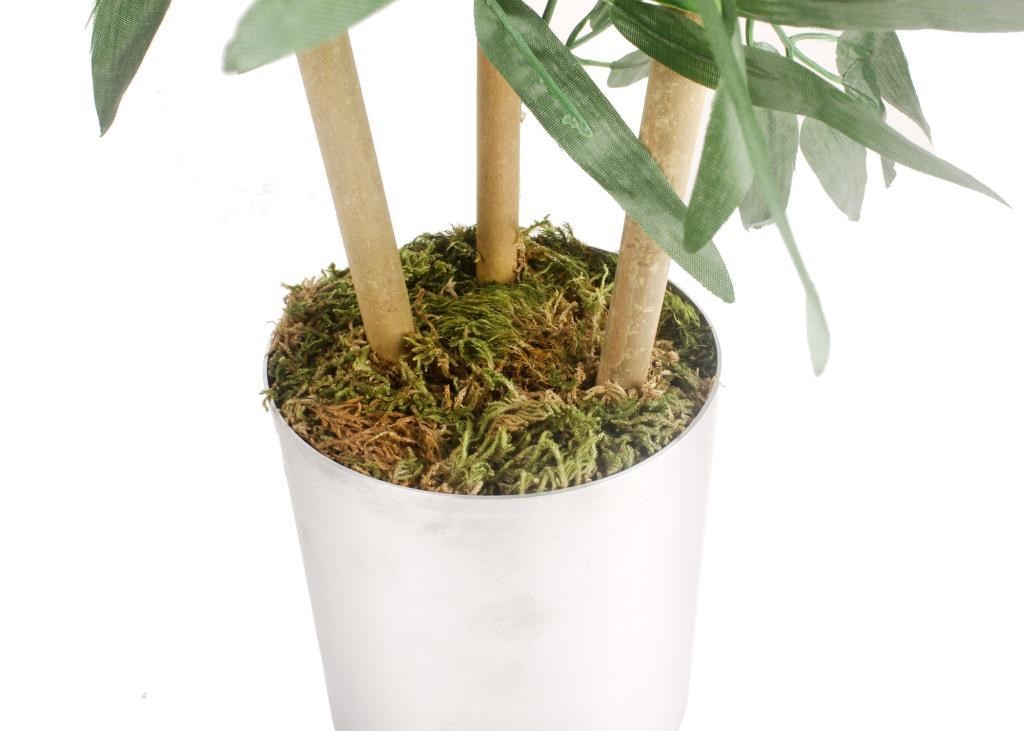 Yapay Çiçek Yapay Bambu Ağacı Paslanmaz Aleminyum Saksılı 80cm