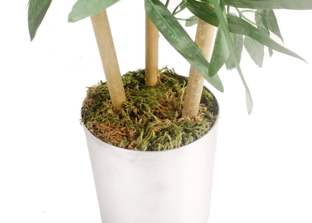 Yapay Çiçek Yapay Bambu Ağacı Paslanmaz Aleminyum Saksılı 80cm