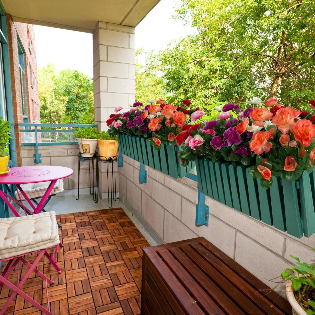 Yapay Çiçek Yeşil Çit Balkon Saksısı Renkli Açelya Çiçekli 55*20cm