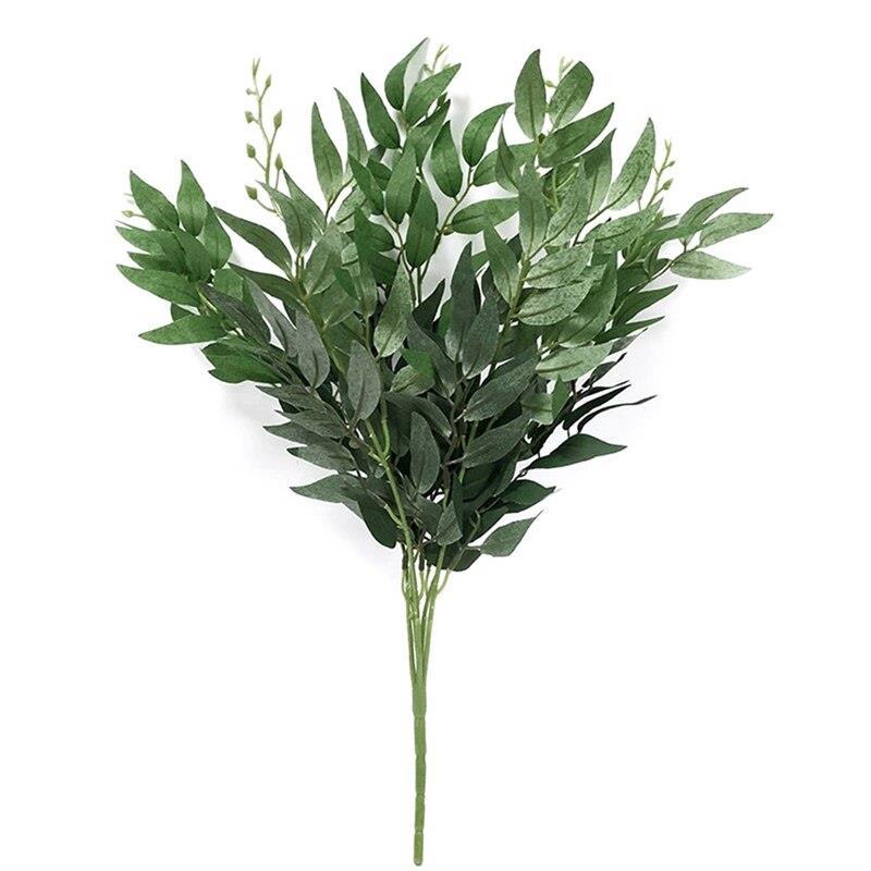 Yapay Çiçek Zeytin Yaprağı Demeti 5 Dallı 50cm Yeşil