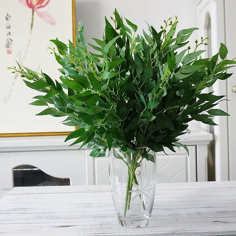 Yapay Çiçek Zeytin Yaprağı Demeti 5 Dallı 50cm Yeşil