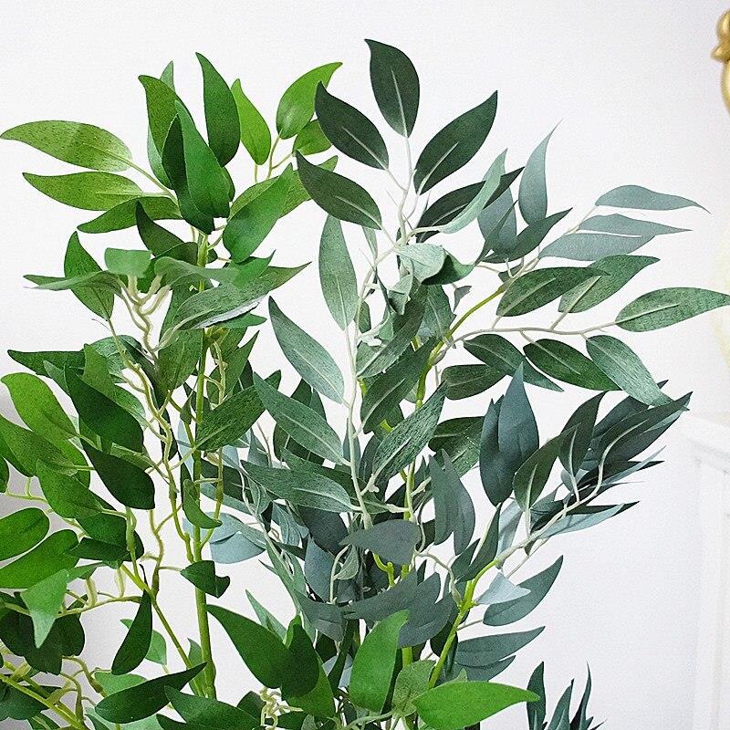 Yapay Çiçek Zeytin Yaprağı Demeti 5 Dallı 50cm Yeşil