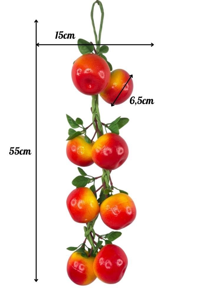 Yapay Domates Salkımı Süs 8 Domatesli Dekoratif  Yapay Meyve Sebze 