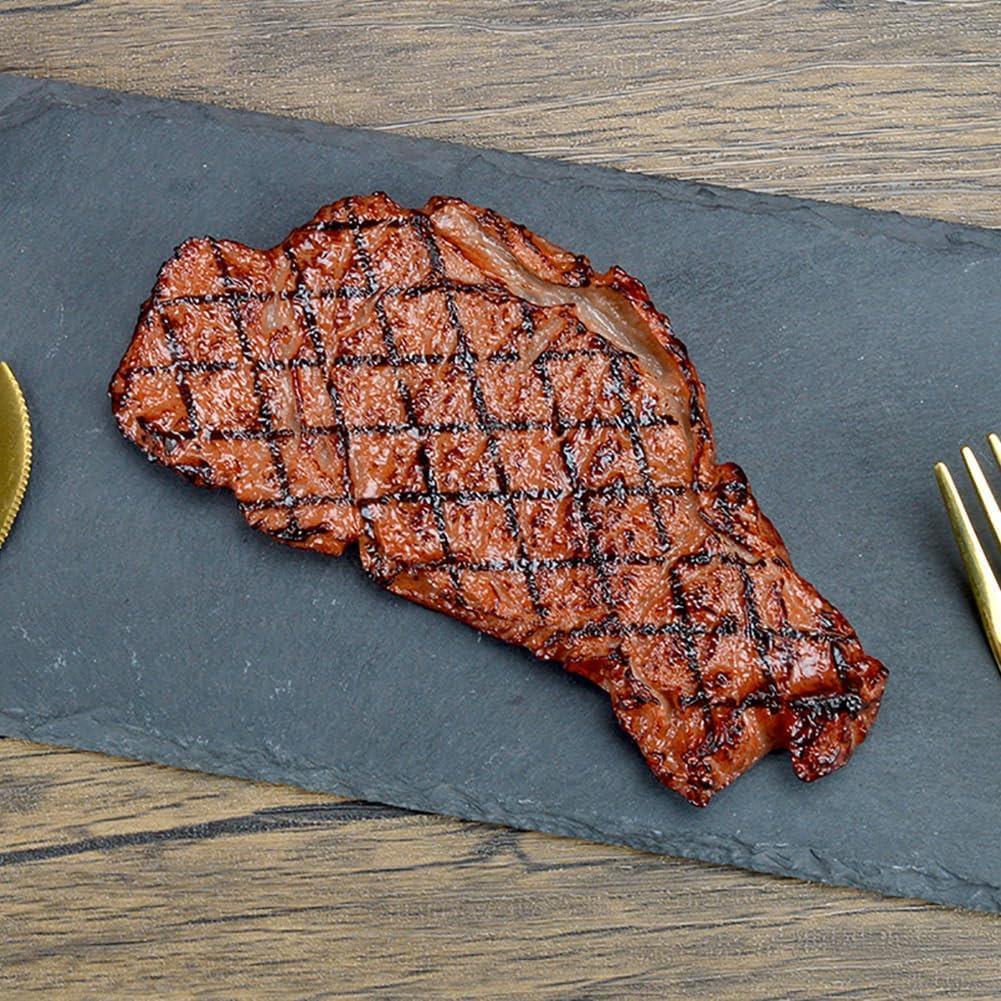 Yapay Et 2 ADET Kızarmış Antrikot Silikon Gerçeksi Doku